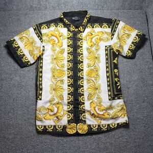 Baroque Button Up Shirt Italian Designer Georgio Gentelli Italy Men’s (Size L)